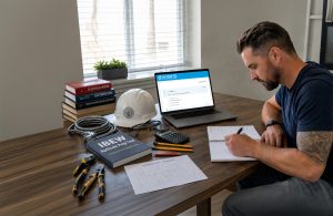 Man Studying For The Ibew Aptitude Test V1
